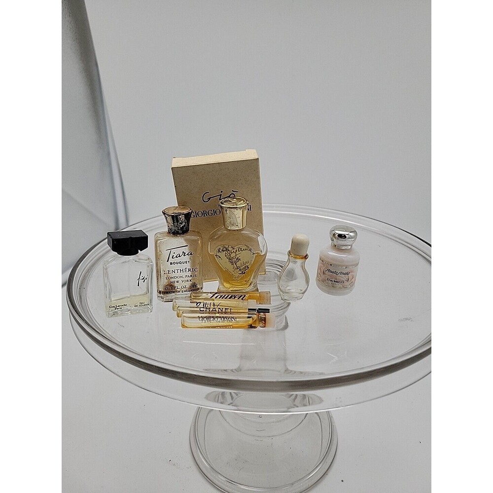 VINTAGE GROUP LOT - 9 MINIATURE PERFUMES: Chanel, Gio Armani, Fidji, Tiara, Nina